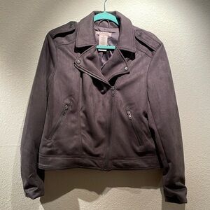Philosophy dark gray suede jacket